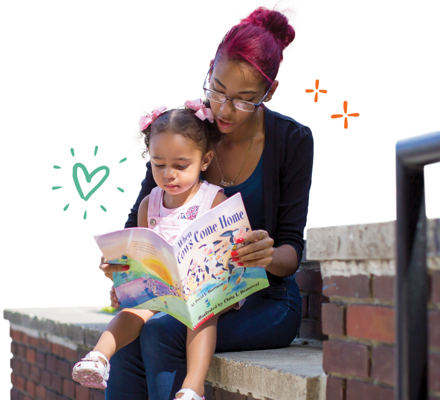 Reading Outside with your daughter
