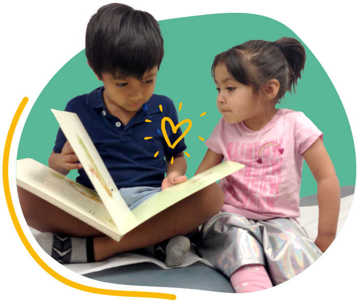 Brother and Sister Reading a Book