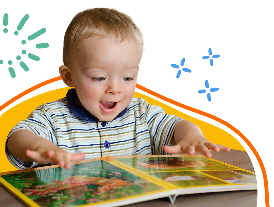 Kid Excited to Read a Book